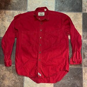 Vintage Levi's Men's Casual Red Button-Down Shirt